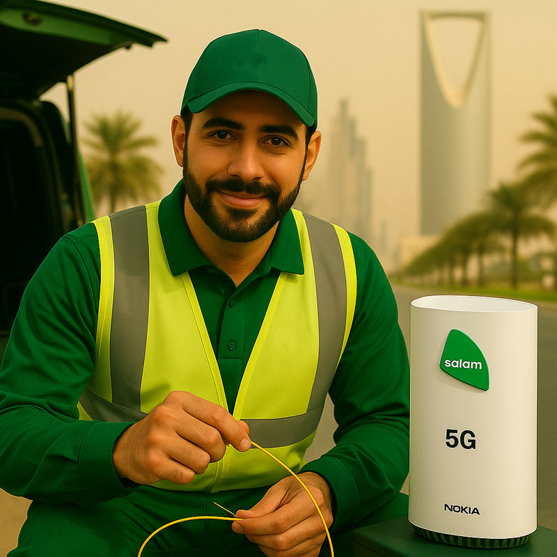 مندوب ألياف بصرية سلام يقدم أسرع إنترنت في السعودية